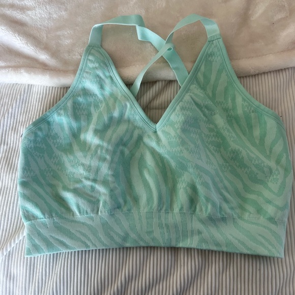 AYBL Zebra Pattern Leggings in Light Green - Picture 3 of 4